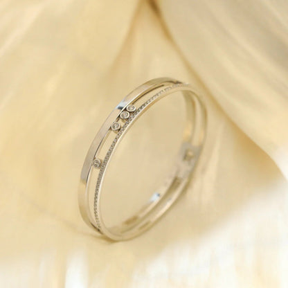 [GALE]Move Romane Diamond Bangle Bracelet