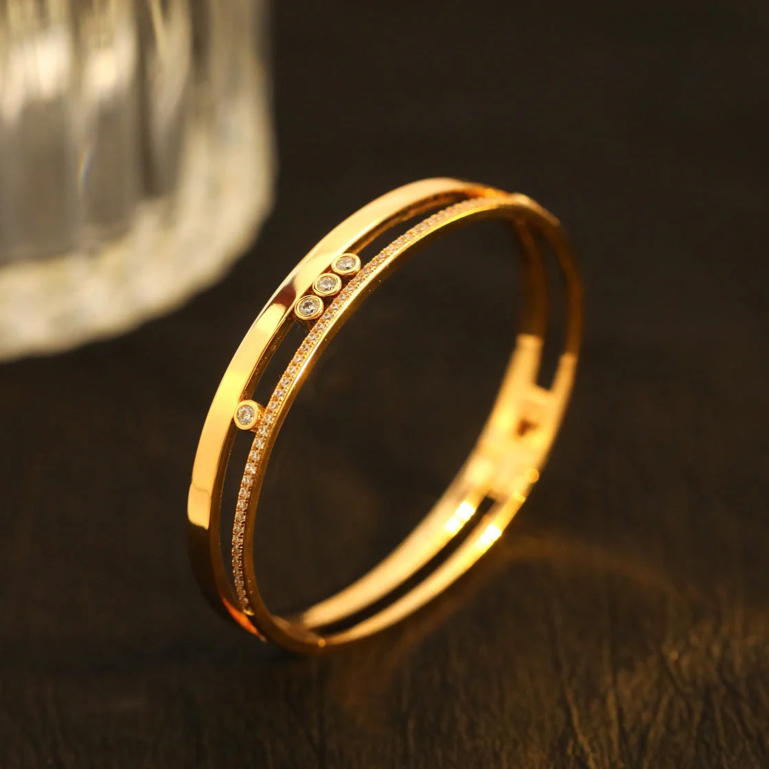 [GALE]Move Romane Diamond Bangle Bracelet