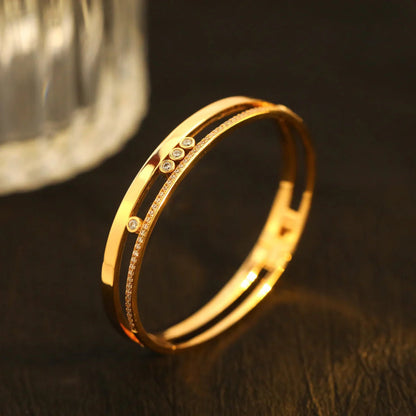 [GALE]Move Romane Diamond Bangle Bracelet