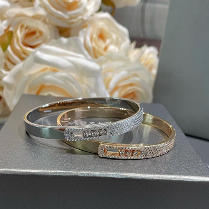 [GALE]Move Noa Rose Gold Pavé Diamond Bangle Bracelet