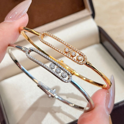 [GALE]Move Pavé Diamond Bangle Bracelet M