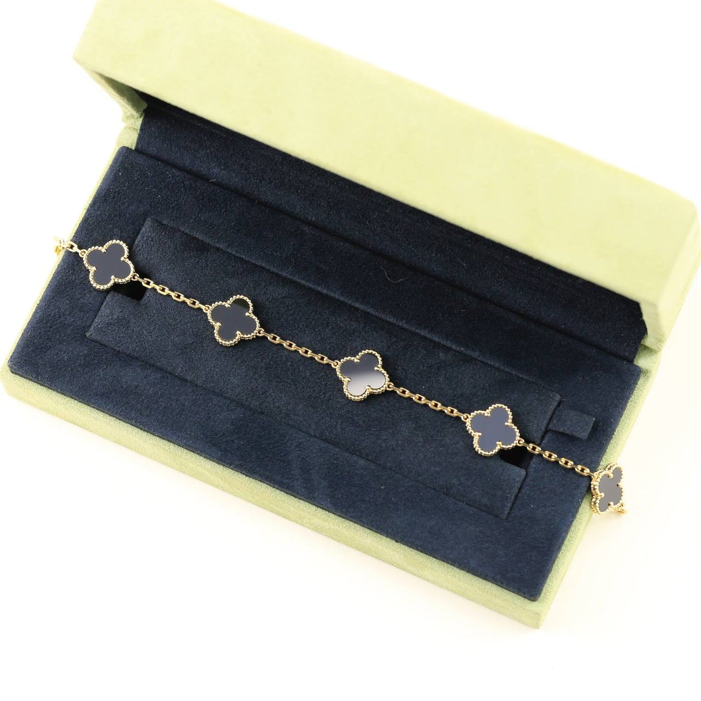 [GALE] CLOVER 5 MOTIF ONYXS BRACELET COLLECTION