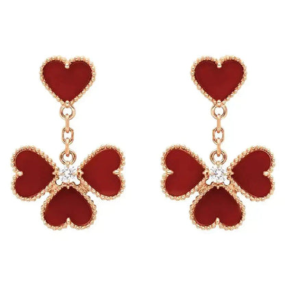 [GALE]SWEET CLOVER CARNELIAN EARRINGS