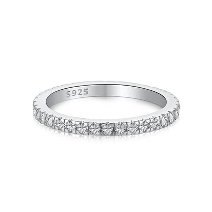 [GALE]Delicate Sparkling Round Cut Daily Ring