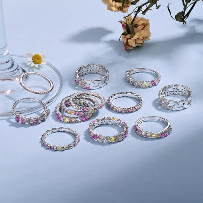 [GALE]Dazzling Resplendent Round Cut Party Ring