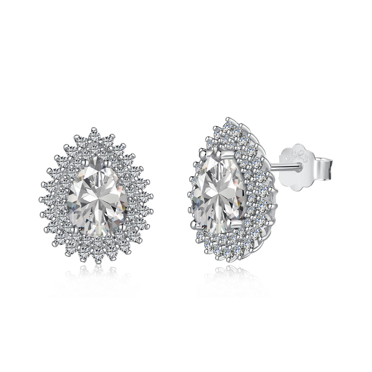 [GALE]Delicate Gorgeous Pear Cut Daily Earrings