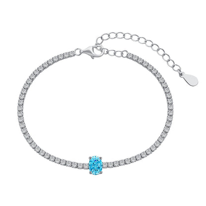 [GALE]0.75 Carat Exquisite Oval Cut Daily Bracelet