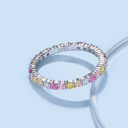 [GALE]Elegant Vivid Round Cut Daily Ring