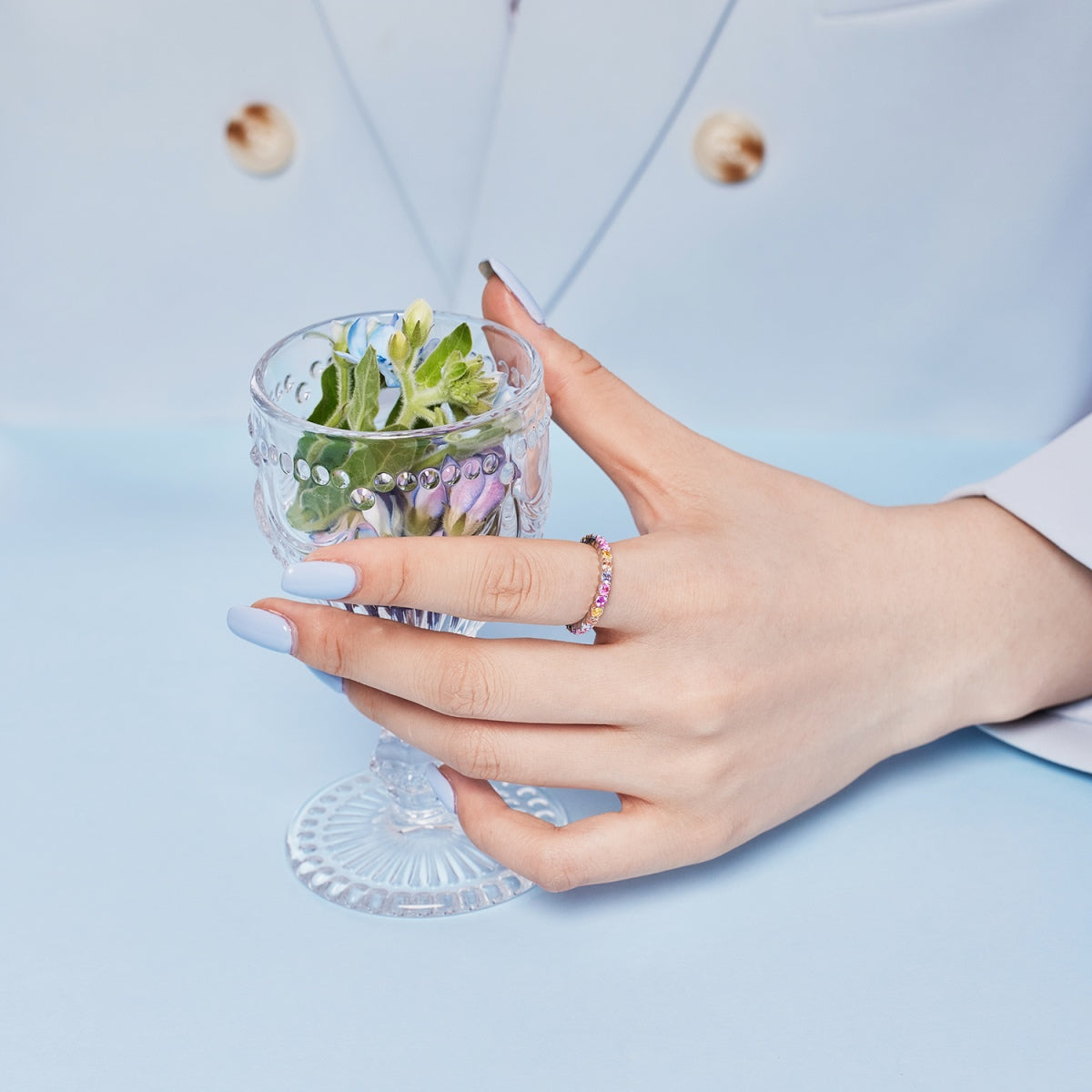 [GALE]Dazzling Resplendent Round Cut Party Ring