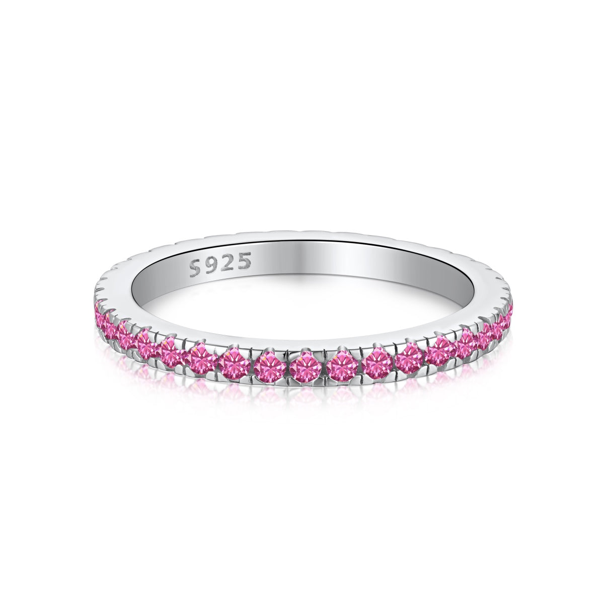 [GALE]Delicate Sparkling Round Cut Daily Ring