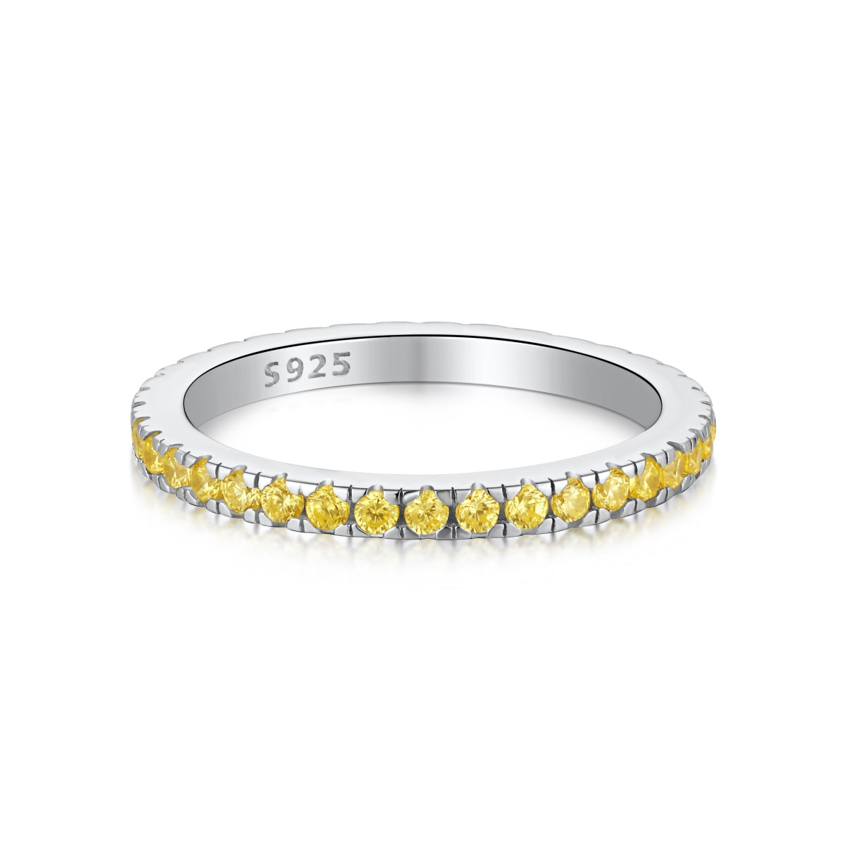[GALE]Delicate Sparkling Round Cut Daily Ring