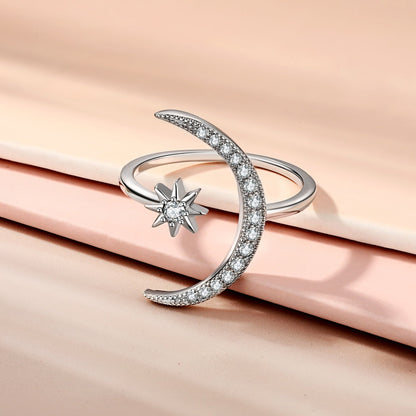 [GALE]Eternity Moon & Star Ring