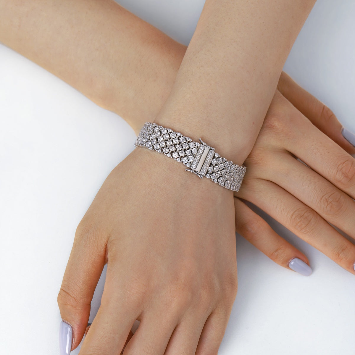 [GALE]Ornate Elegant Round Cut Party Bracelet