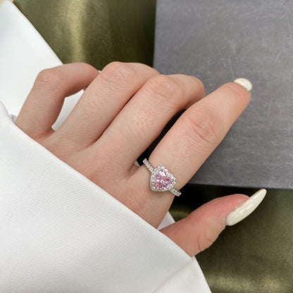 [GALE]Eternity Splashy Romantic Heart Shape Lover Ring