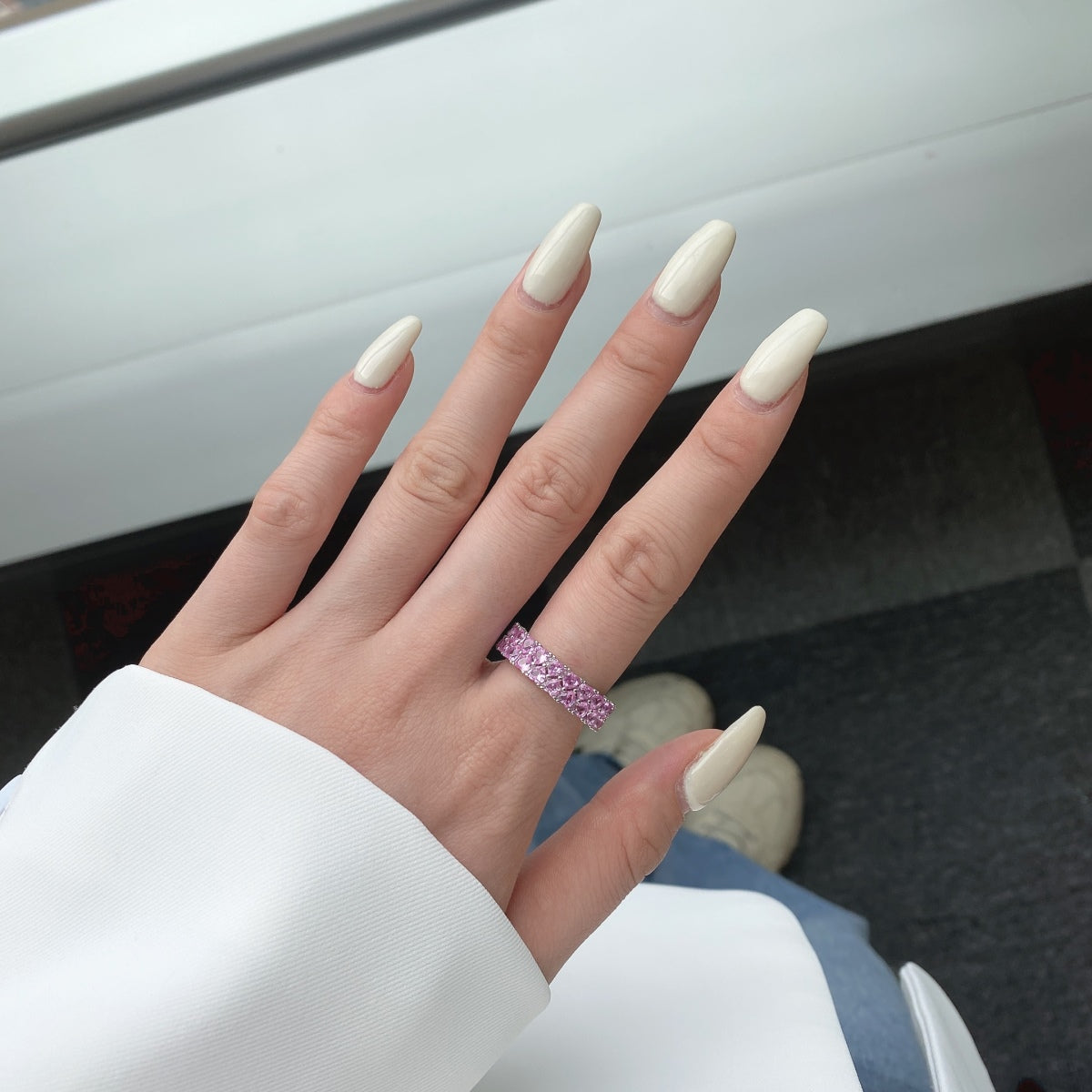 [GALE]Sparkling Full Heart Ring