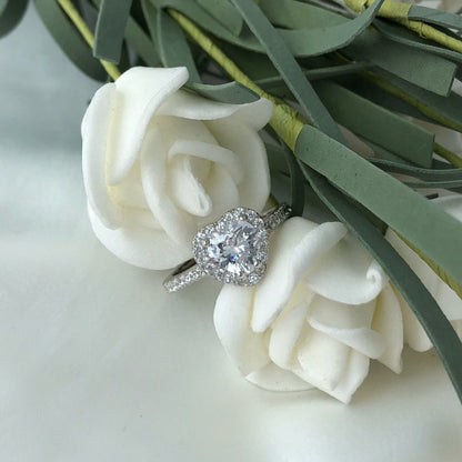 [GALE]Eternity Splashy Romantic Heart Shape Lover Ring
