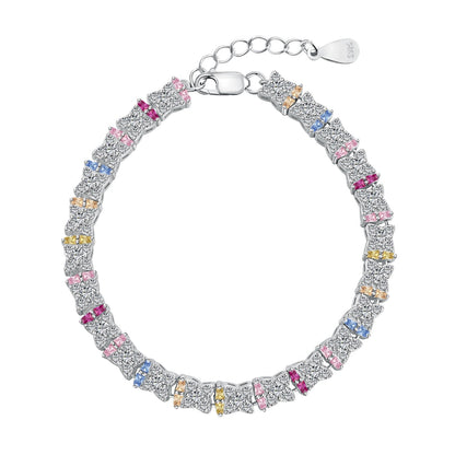 [GALE]Unique Colorful Flower Shape Daily Bracelet