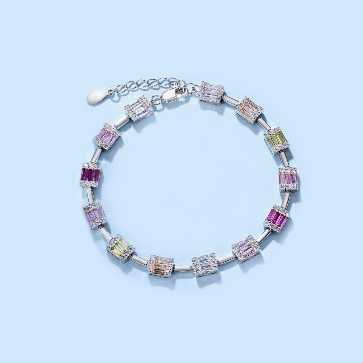 [GALE]Dainty Charming Emerald Cut Daily Bracelet
