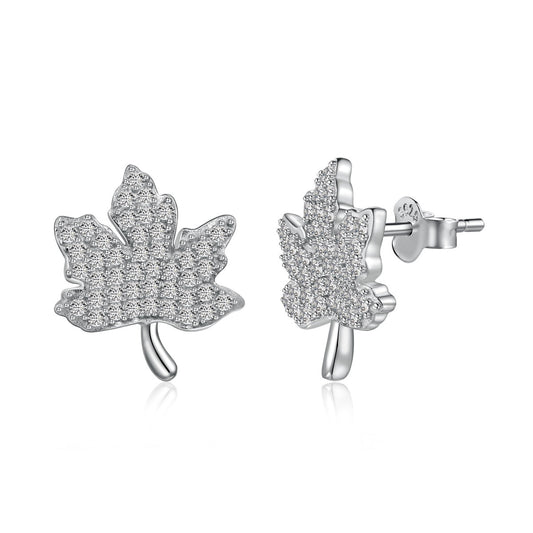 [GALE]Exquisite Maple Leaf Design Earrings