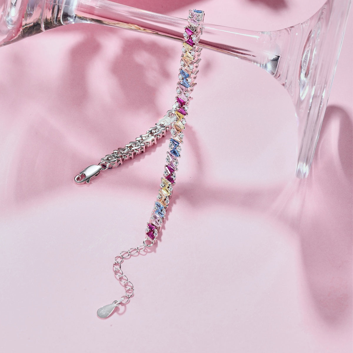[GALE]Ornate Sparkling Multi Cut Party Bracelet