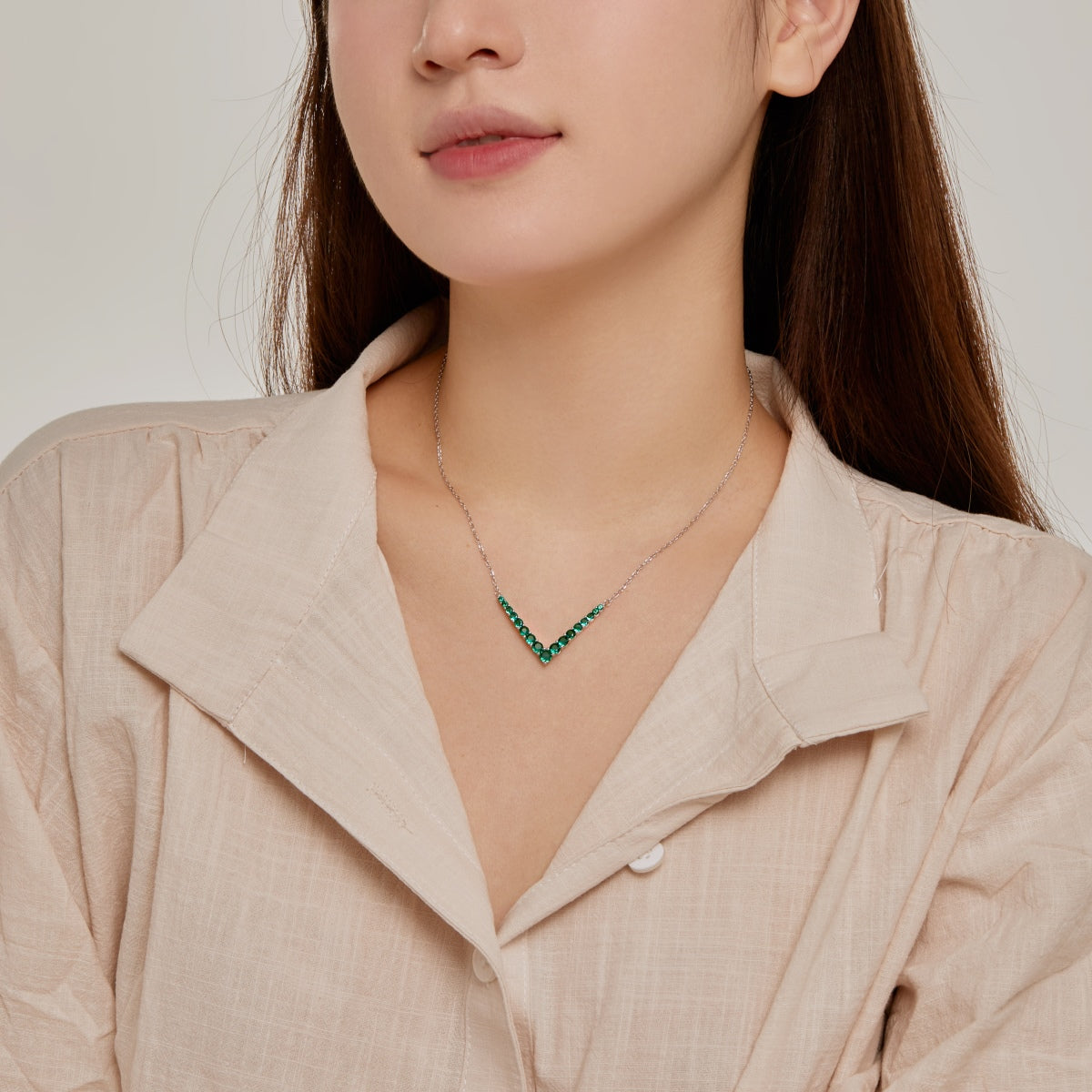 [GALE]Ornate Round Cut Necklace