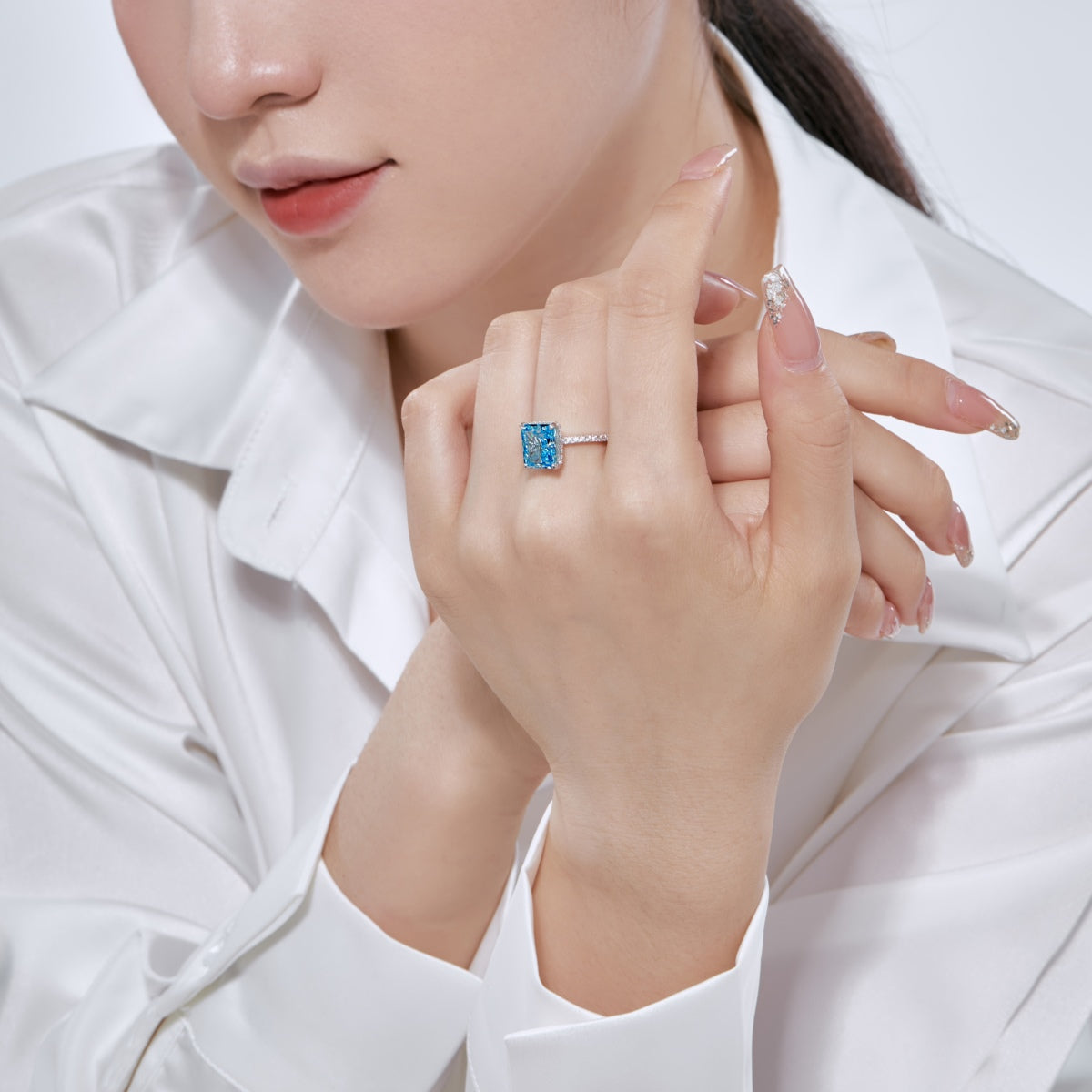 [GALE]4.0 Carat Luxurious Engagement Ring