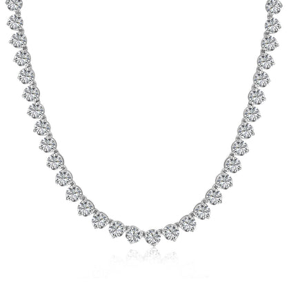 [GALE]Ornate Heart Cut Tennis Necklace
