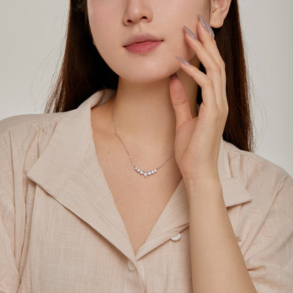 [GALE]Dainty Colorful Heart Necklace