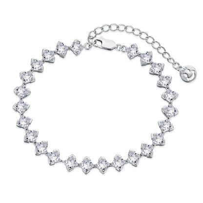 [GALE]0.5 Carat Ornate Princess Cut Daily Bracelet