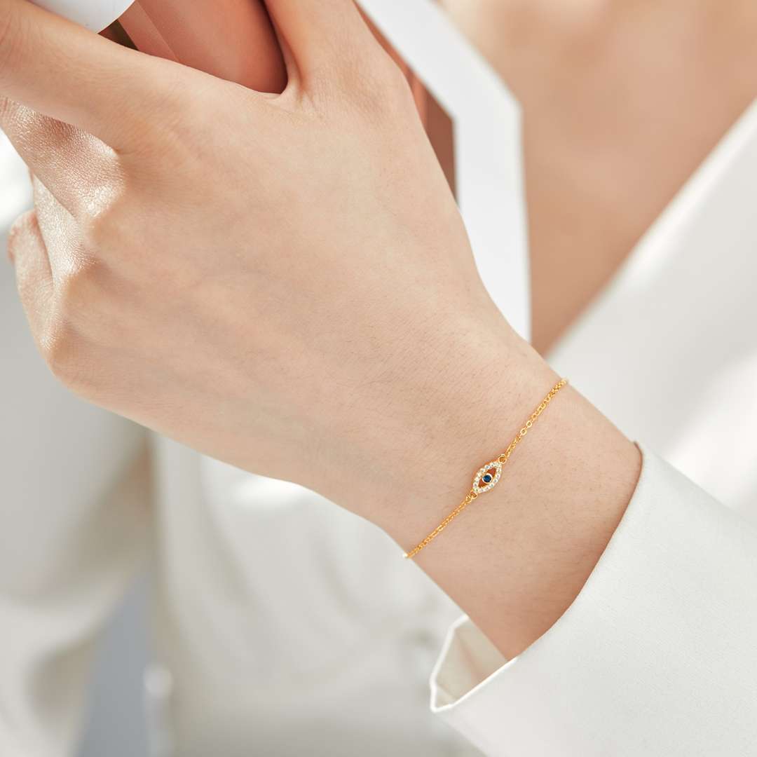 [GALE]Evil Eye Shape Necklace