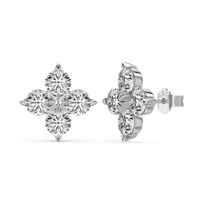 [GALE]Four-Leaf Clover Eight-Pointed Star Earrings