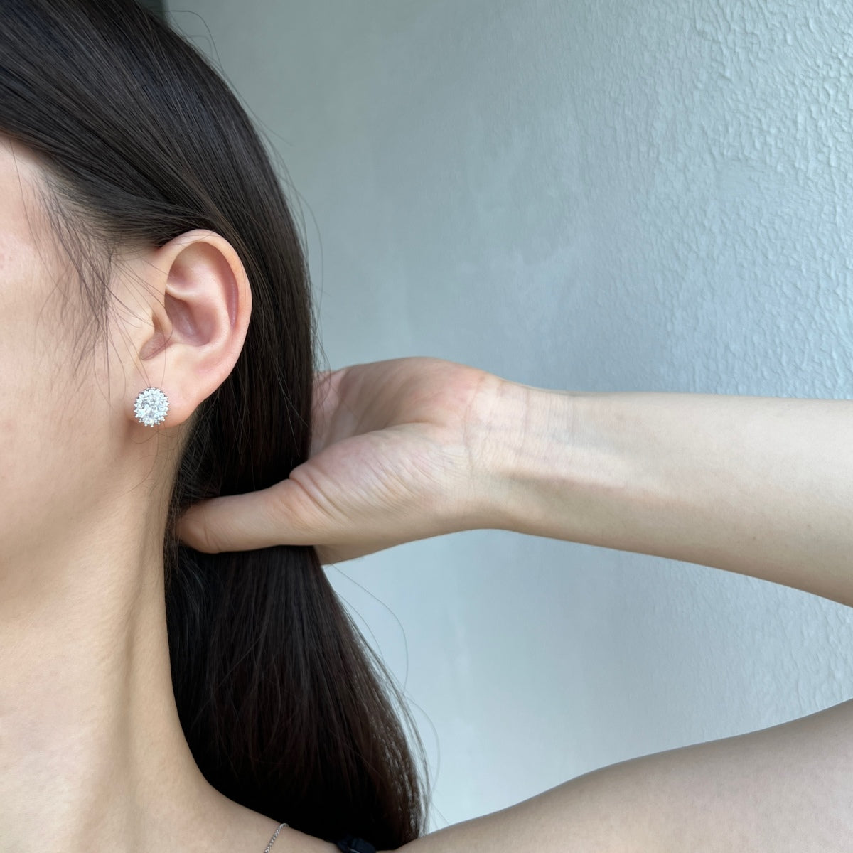 [GALE]Delicate Radiant Oval Cut Daily Earrings