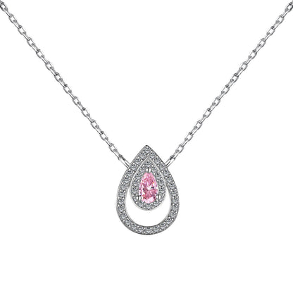 [GALE]Sparkling Pear Cut Necklace