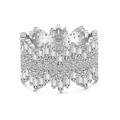 [GALE]Luxurious Colorful Radiant Cut Daily Ring