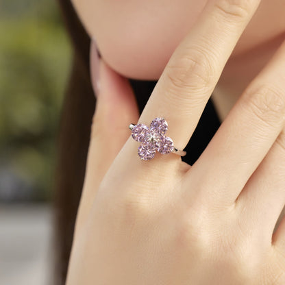 [GALE]Four-Leaf Clover Eight-Pointed Star Ring