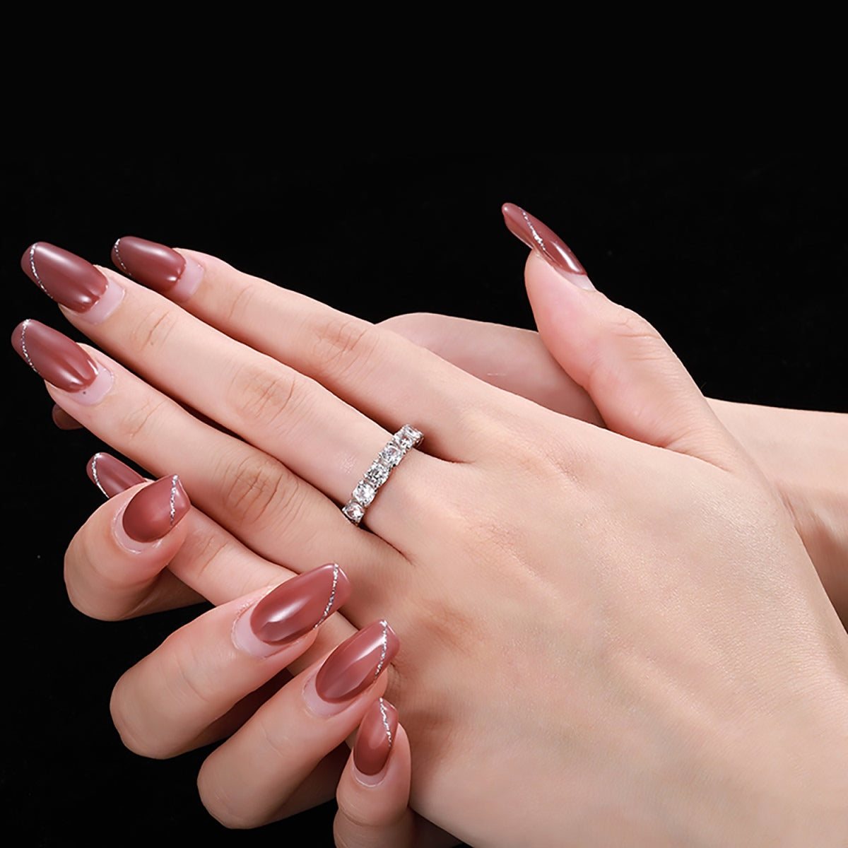 [GALE]Eternity Round Cut Tennis Ring