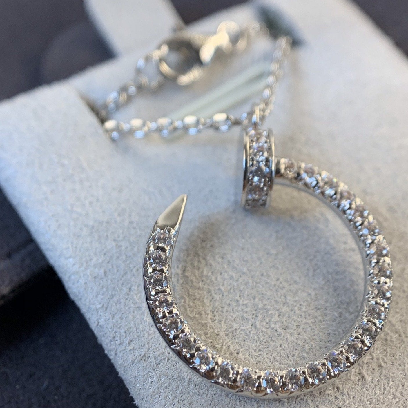 [GALE]JUSTE NECKLACE SILVER DIAMONDS