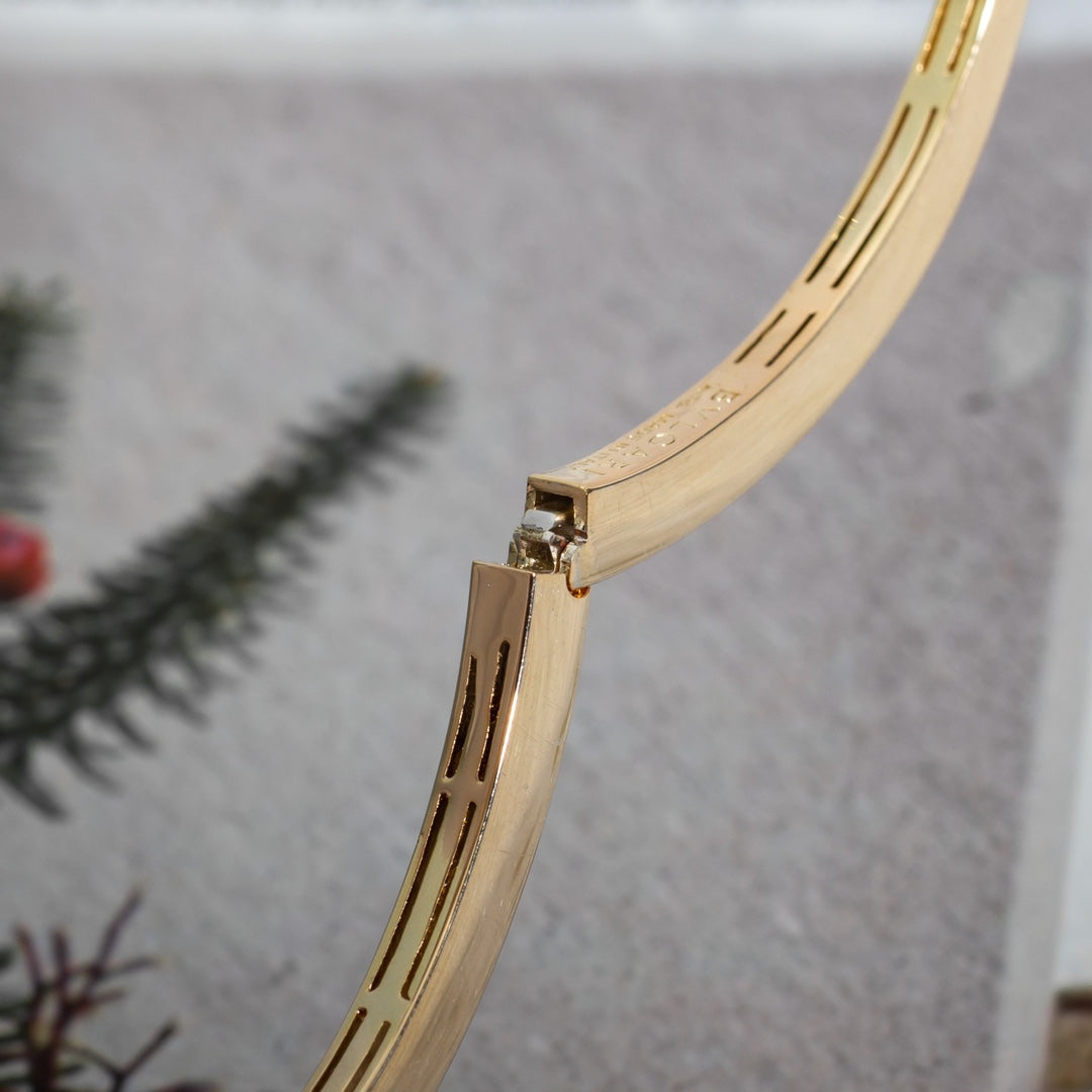 [GALE]SERPENTI BRACELET PINK GOLD DIAMOND DOUBLE SNAKE