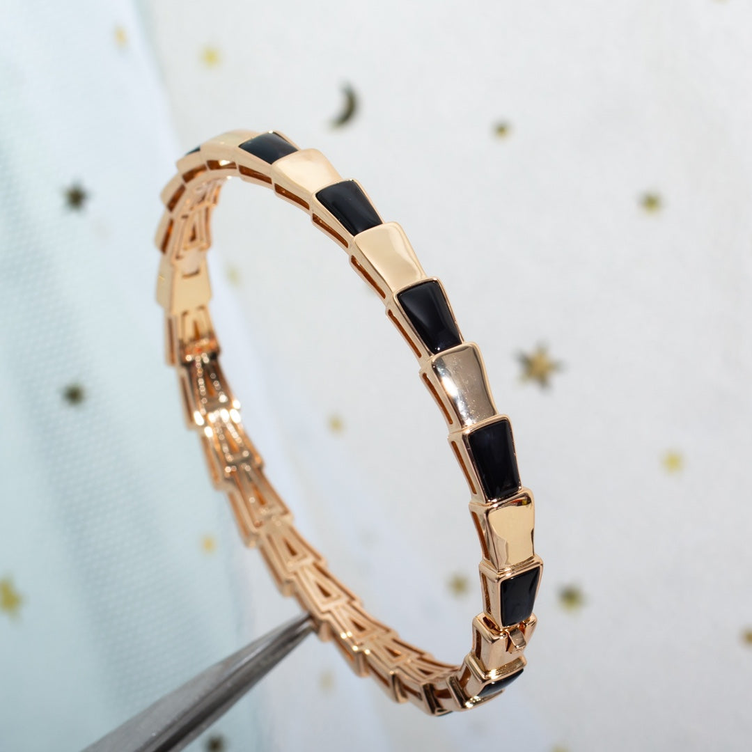 [GALE]SERPENTI BRACELET PINK GOLD ONYX