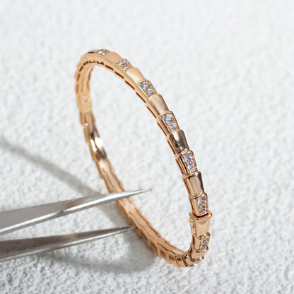 [GALE]SERPENTI SMALL BRACELET PINK GOLD DIAMOND