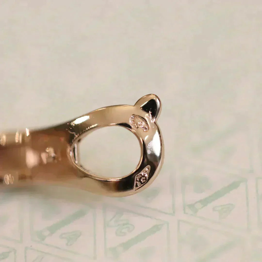 [GALE]CLOVER MEDIUM 1 MOTIFS FUll DIAMOND EARRINGS