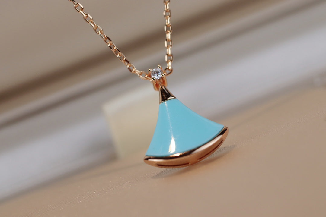 [GALE]DREAM NECKLACE TURQUOISE PINK GOLD