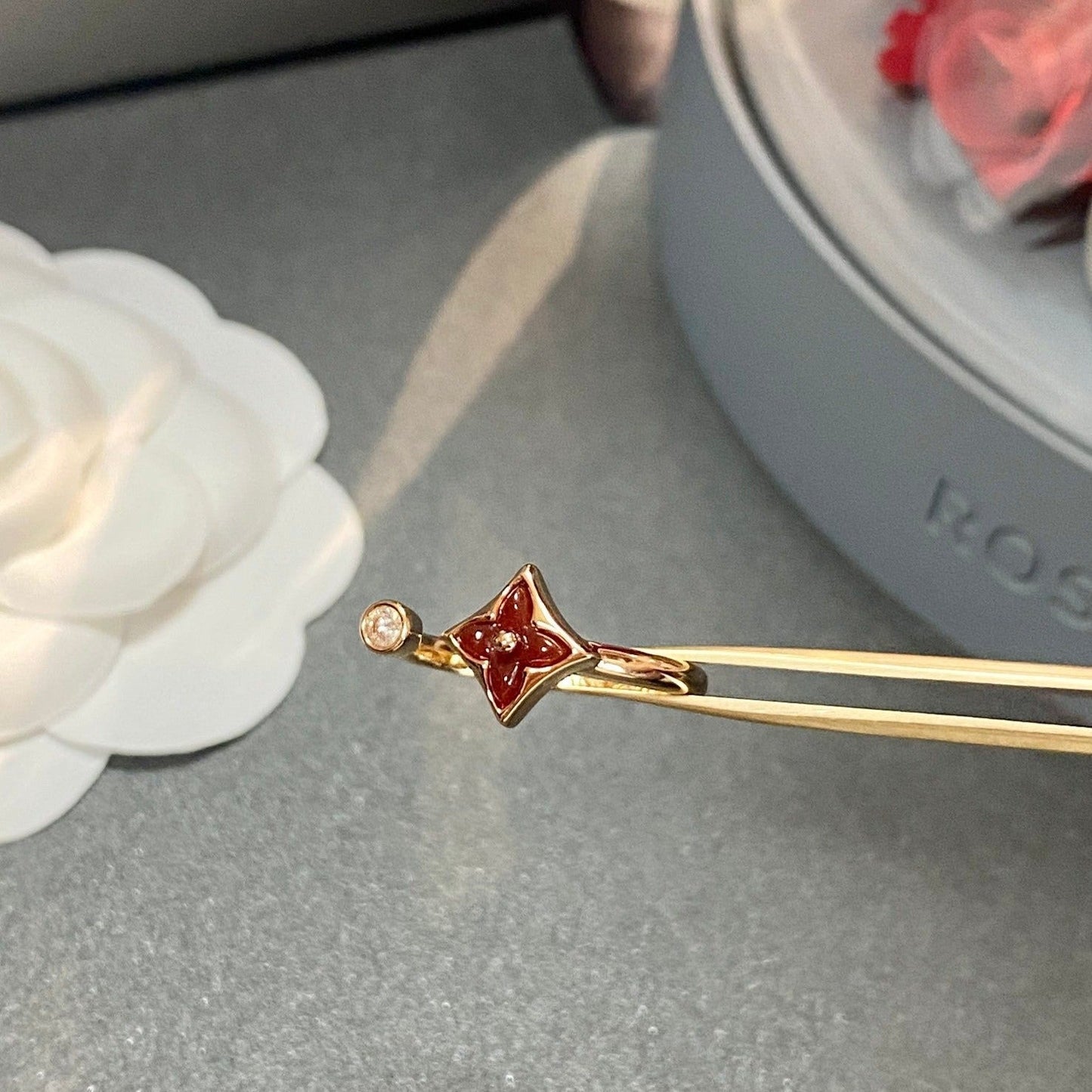 [GALE]STAR 1 DIAMOND OPEN RING