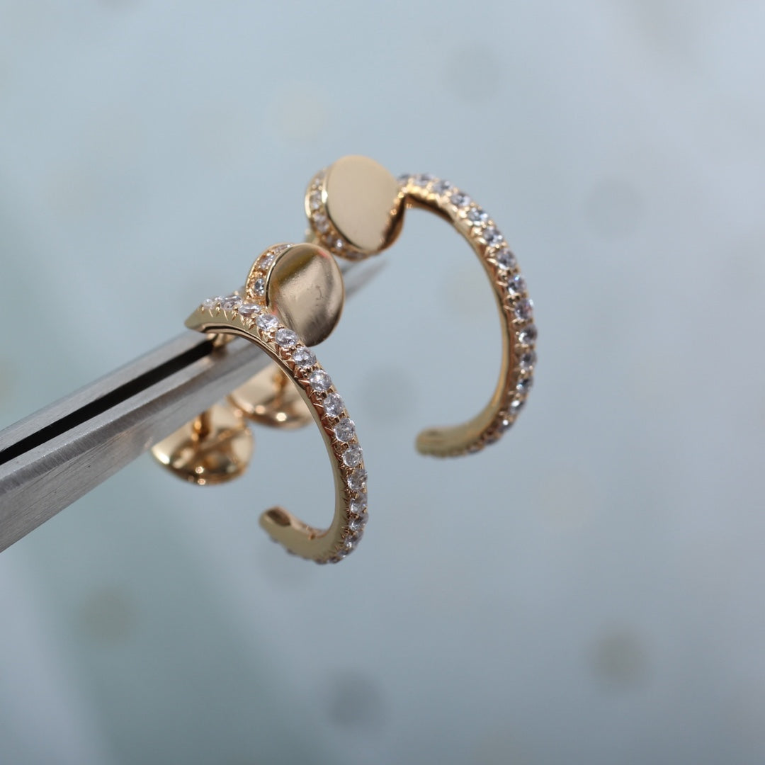 [NOVO]JUSTE イヤリング 12.75mm ピンクゴールド ダイヤモンド