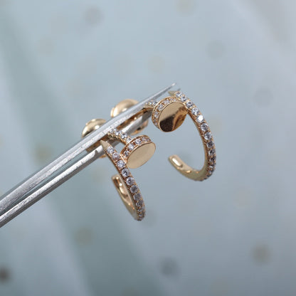 [NOVO]JUSTE イヤリング 12.75mm ピンクゴールド ダイヤモンド
