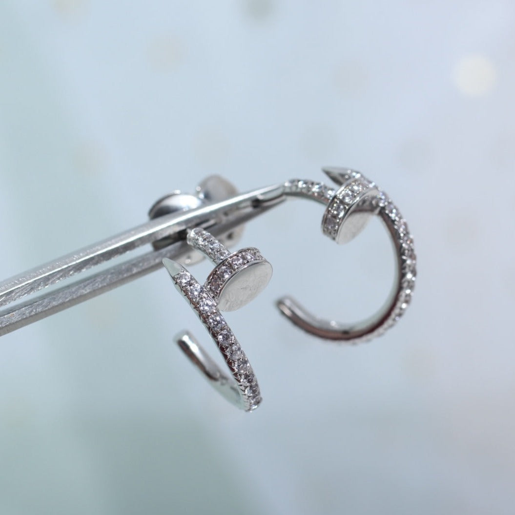 [NOVO]JUSTE イヤリング 12.75mm シルバー ダイヤモンド