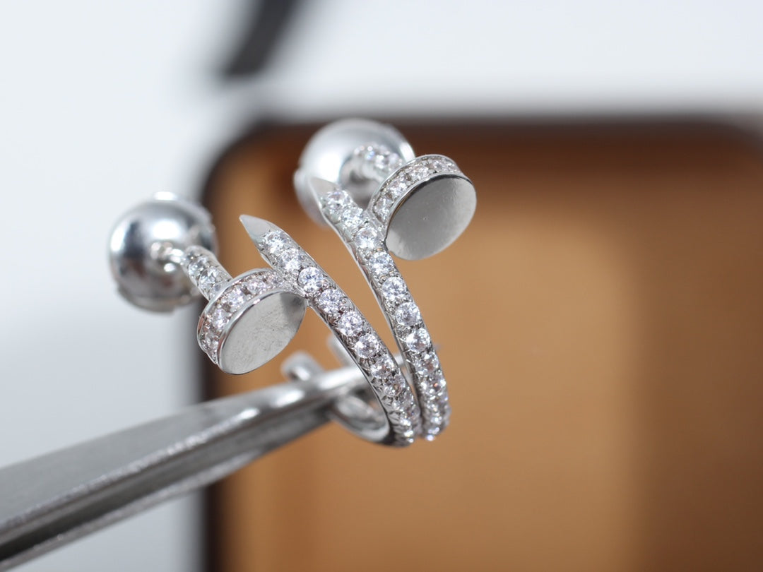[NOVO]JUSTE イヤリング 12.75mm シルバー ダイヤモンド