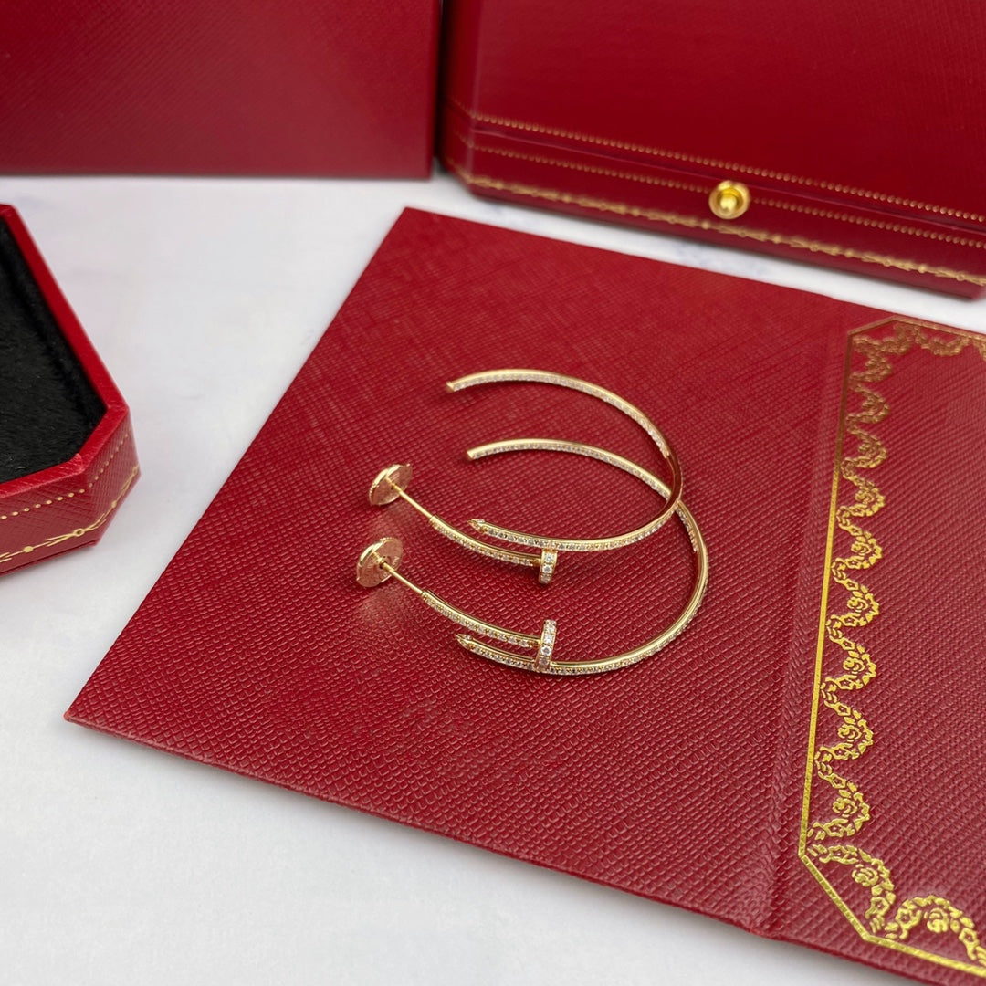 [GALE]JUSTE EARRINGS FULL DIAMONDS 1.8MM