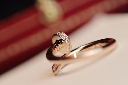 [GALE]JUSTE RING 2.65MM PINK GOLD DIAMOND