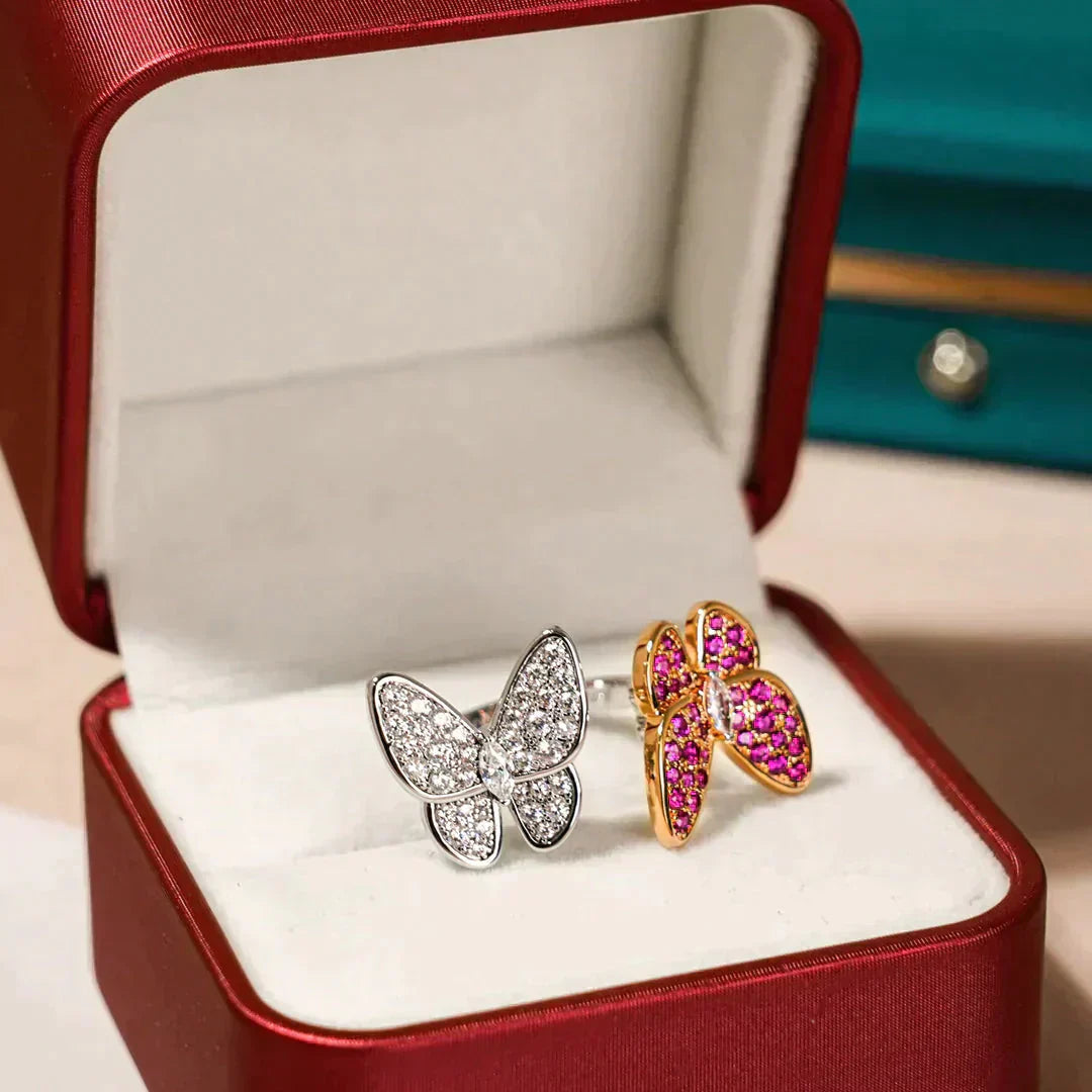 [GALE]TWIN BUTTERFLY DIAMOND RING